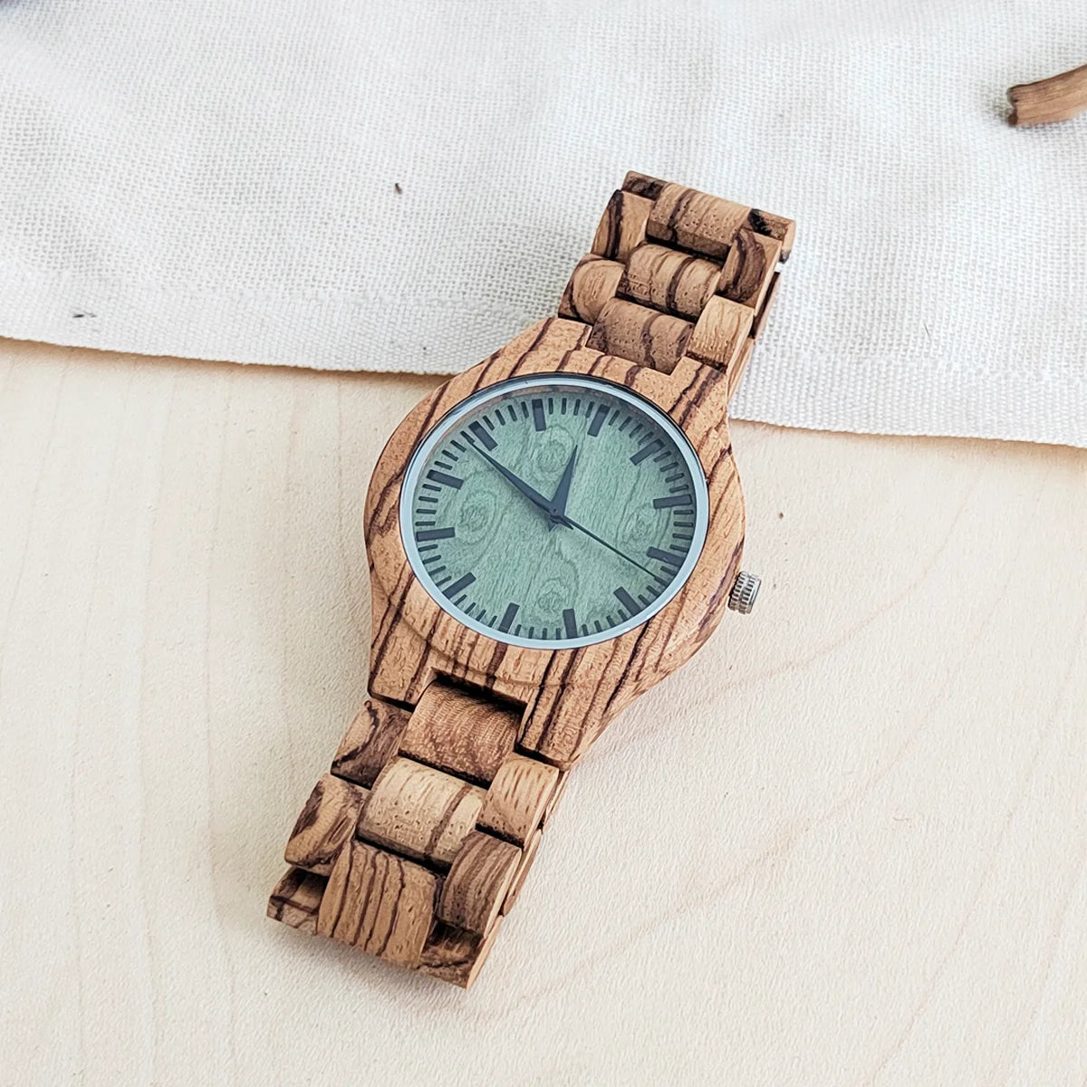 Vintage Wooden Wrist Watch