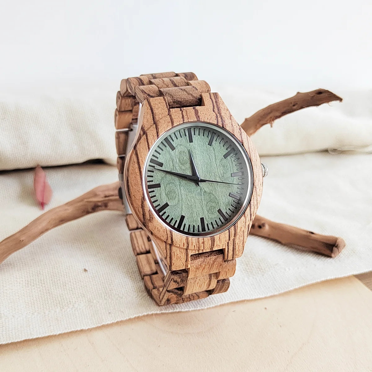 Vintage Wooden Wrist Watch